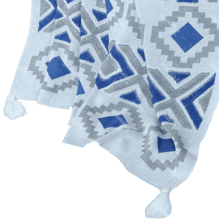 شال مبل پانچ آبی زیبا