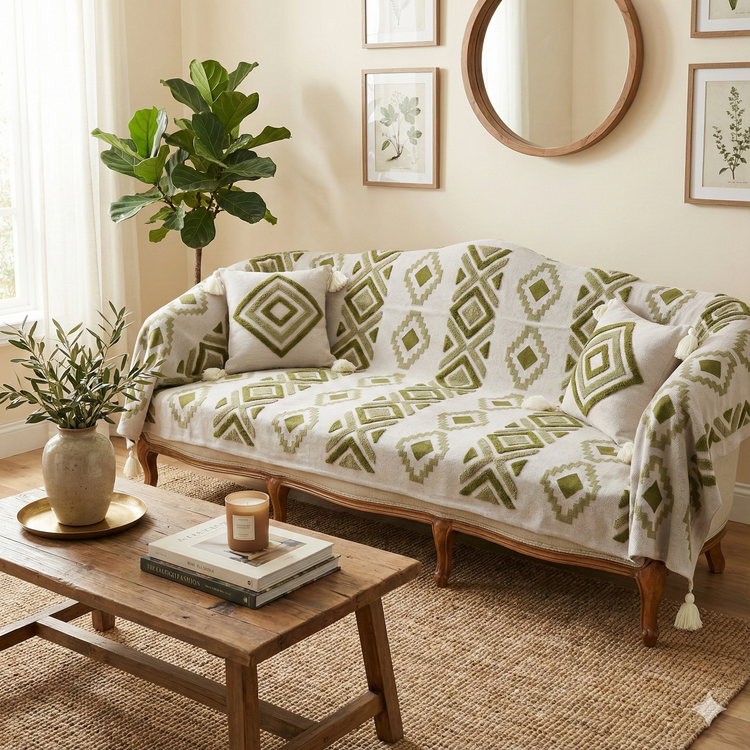 شال مبل پانچ زیتونی سه متری