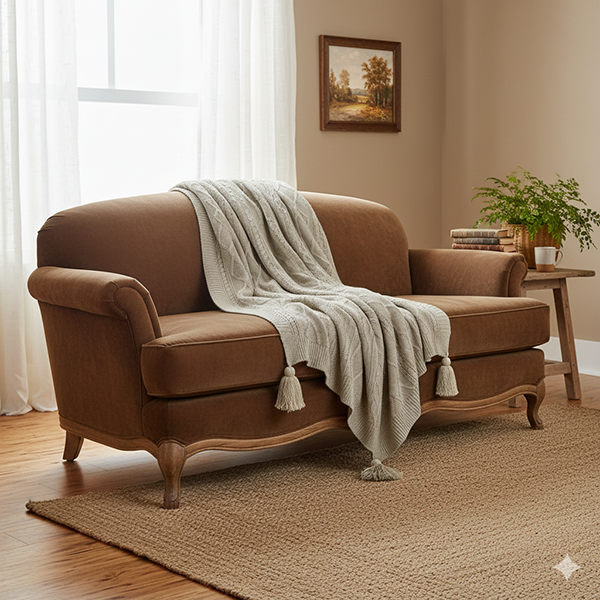 شال مبل دیانا استخوانی روی مبل