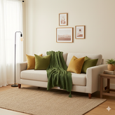 شال مبل دیانا سبز زیتونی روی مبل