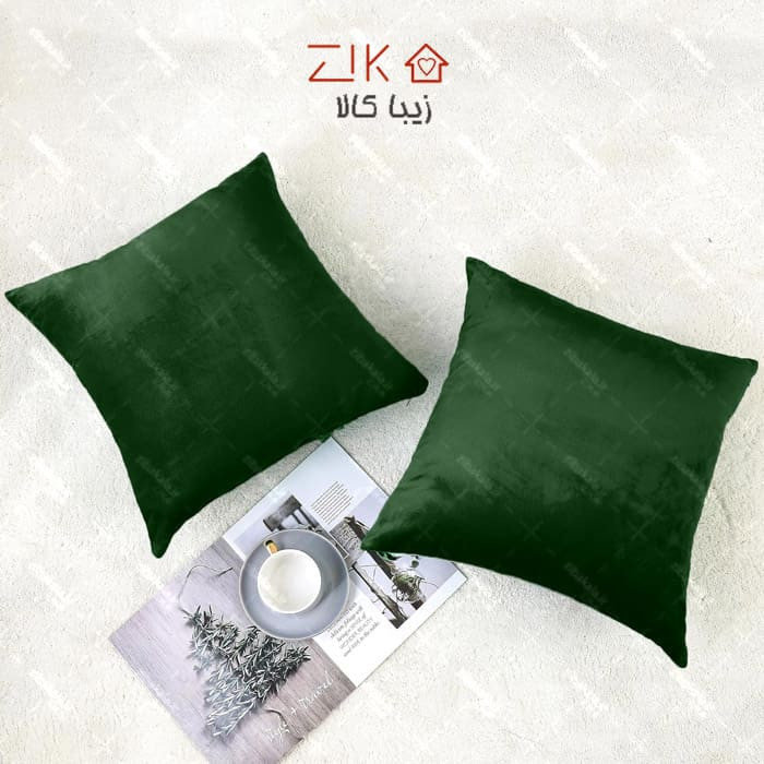 کوسن مخمل سبز کله غازی