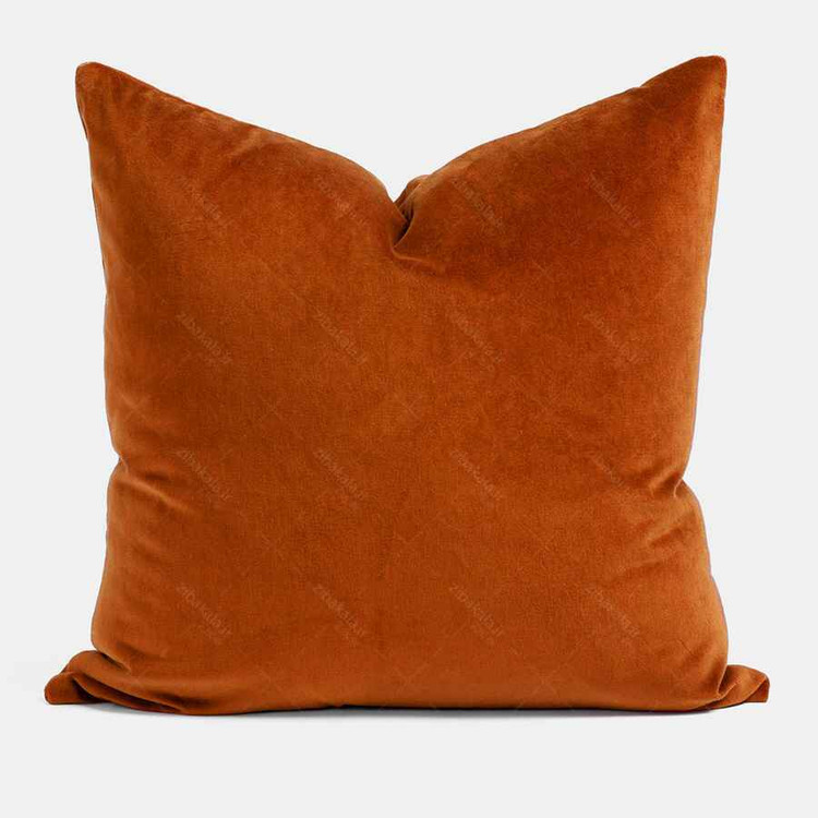 کوسن مخمل آجری زیباکالا