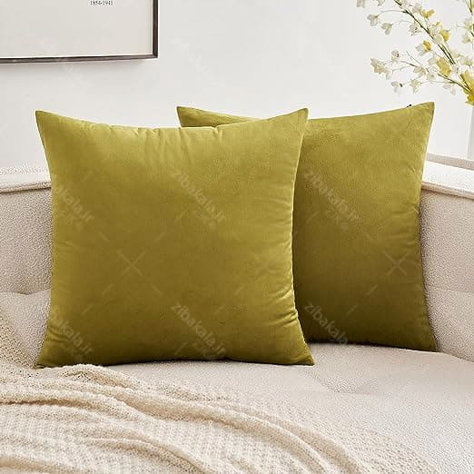 کوسن مخمل زیتونی