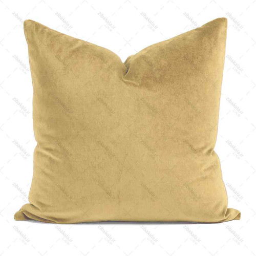 کوسن مخمل ساده کرمی