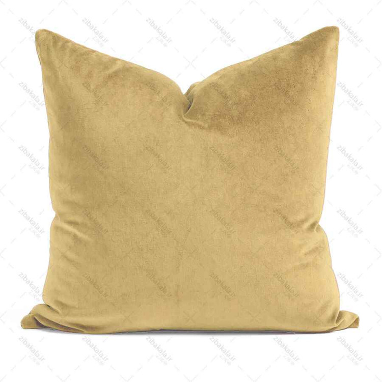 کوسن مخمل ساده کرمی