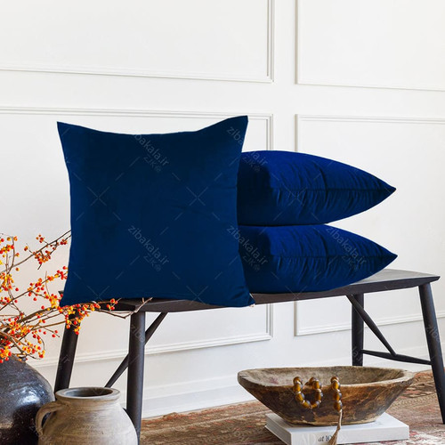 کوسن مخمل سرمه ای 3عددی