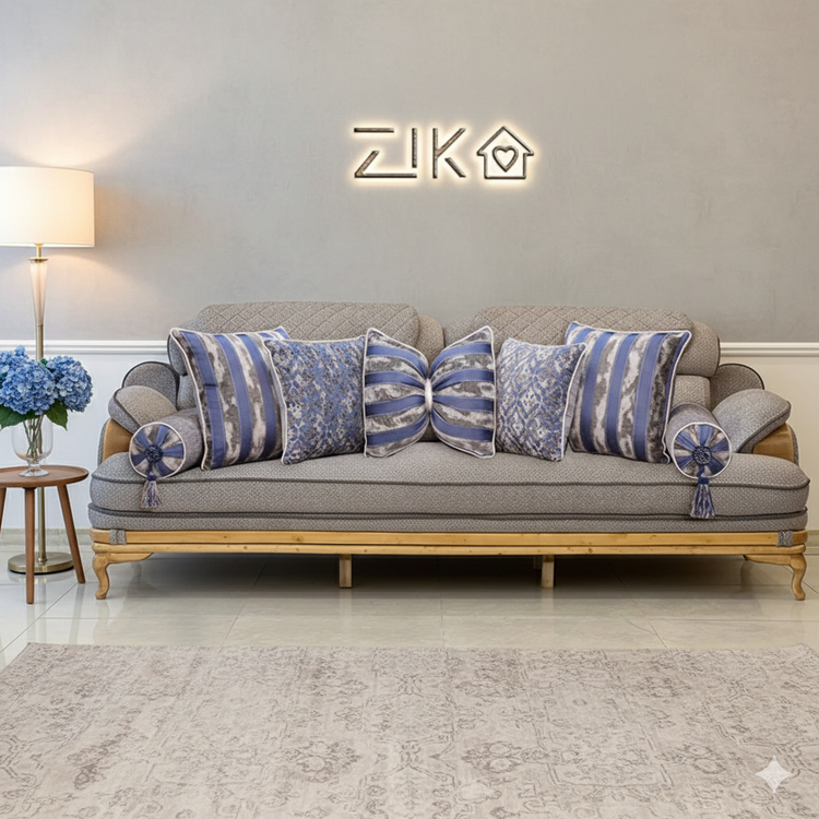 ست کوسن 7 تیکه خاتون سورمه ای