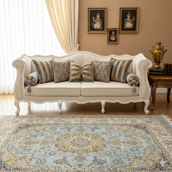 ست کوسن 7 تیکه طوسی طلایی خاتون