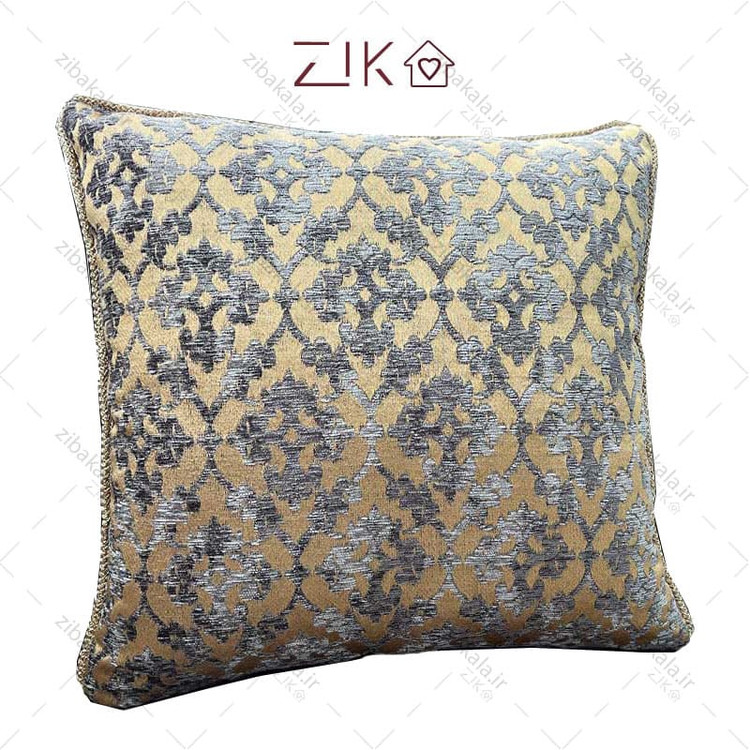 کوسن طرح گل طوسی طلایی خاتون