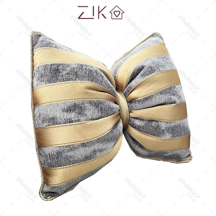 کوسن پاپیون طوسی طلایی خاتون