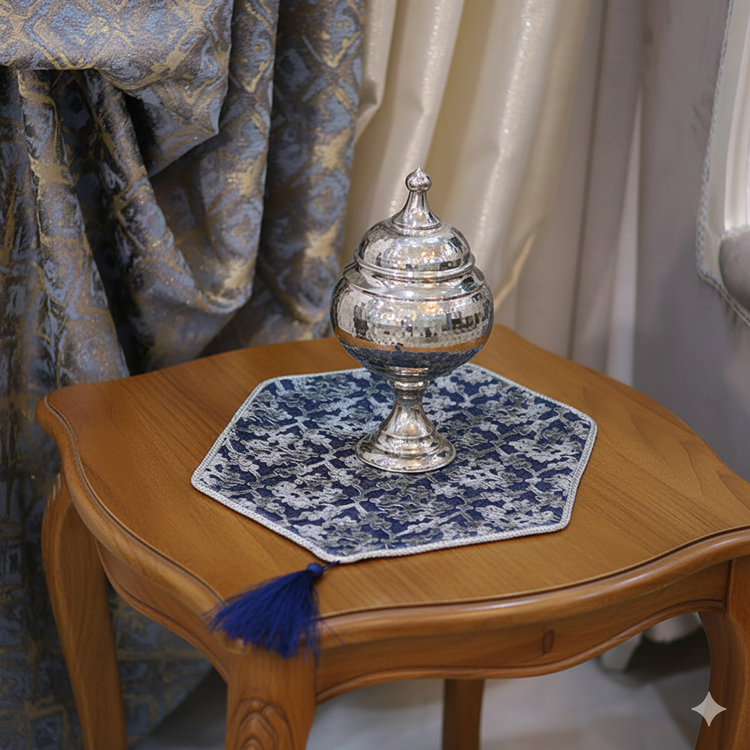 عسلی رنگ سورمه ای طرح خاتون