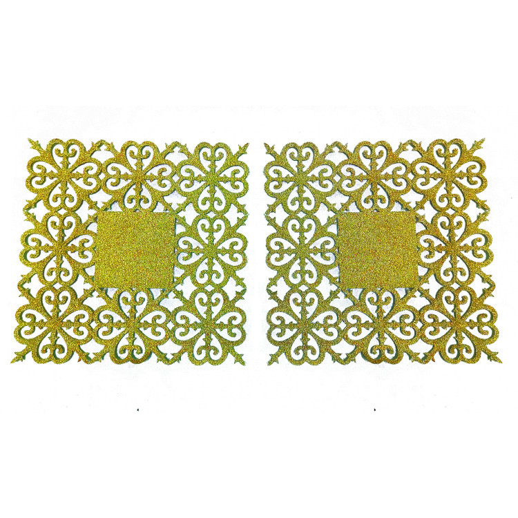 رومیزی چرم اکلیلی طرح اسلیمی مربع