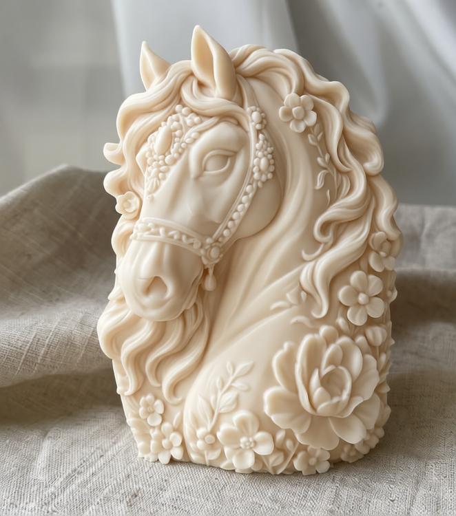 شمع اسب مدل هیما رنگ کرم