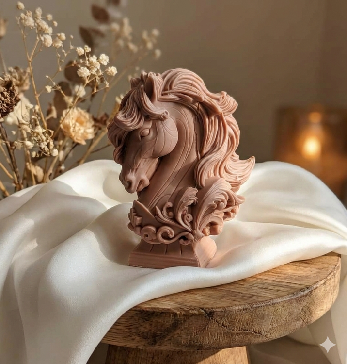 شمع اسب نسکافه ای رنگ نماد سال 1405