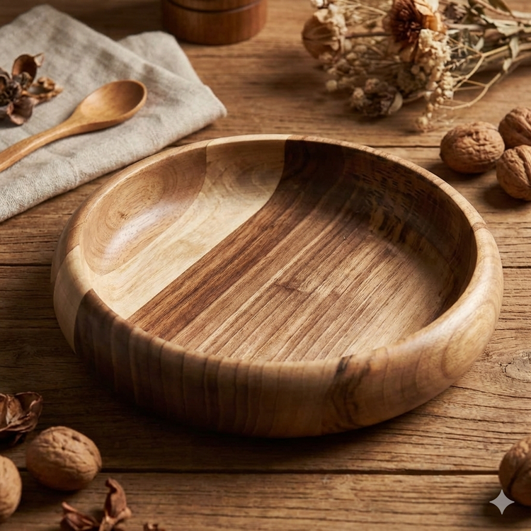 کاسه ی چوبی 30 سانتی