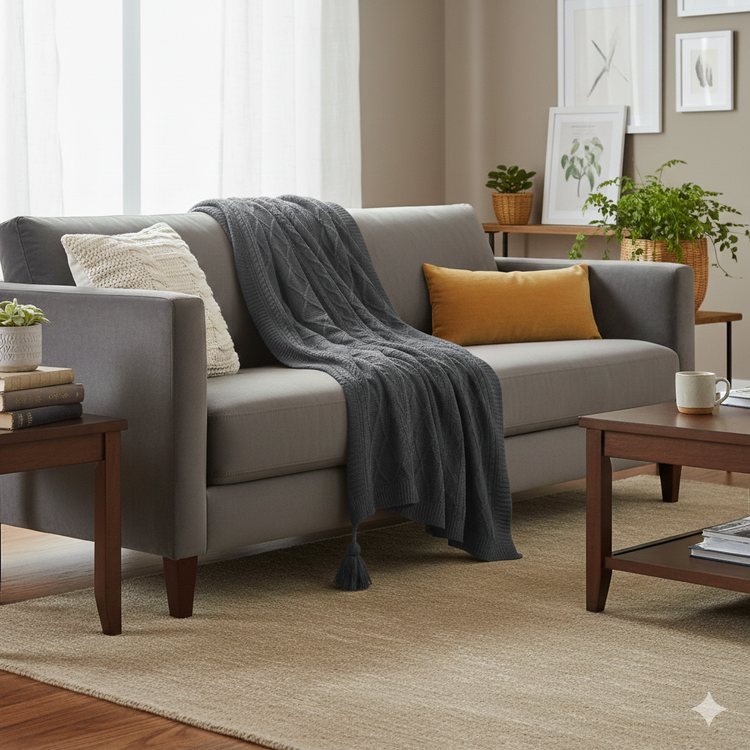 شال مبل طوسی تیره